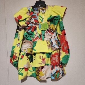 Christopher John Rogers X Target Floral Ruffle Mini Dress Womens Size 2 New